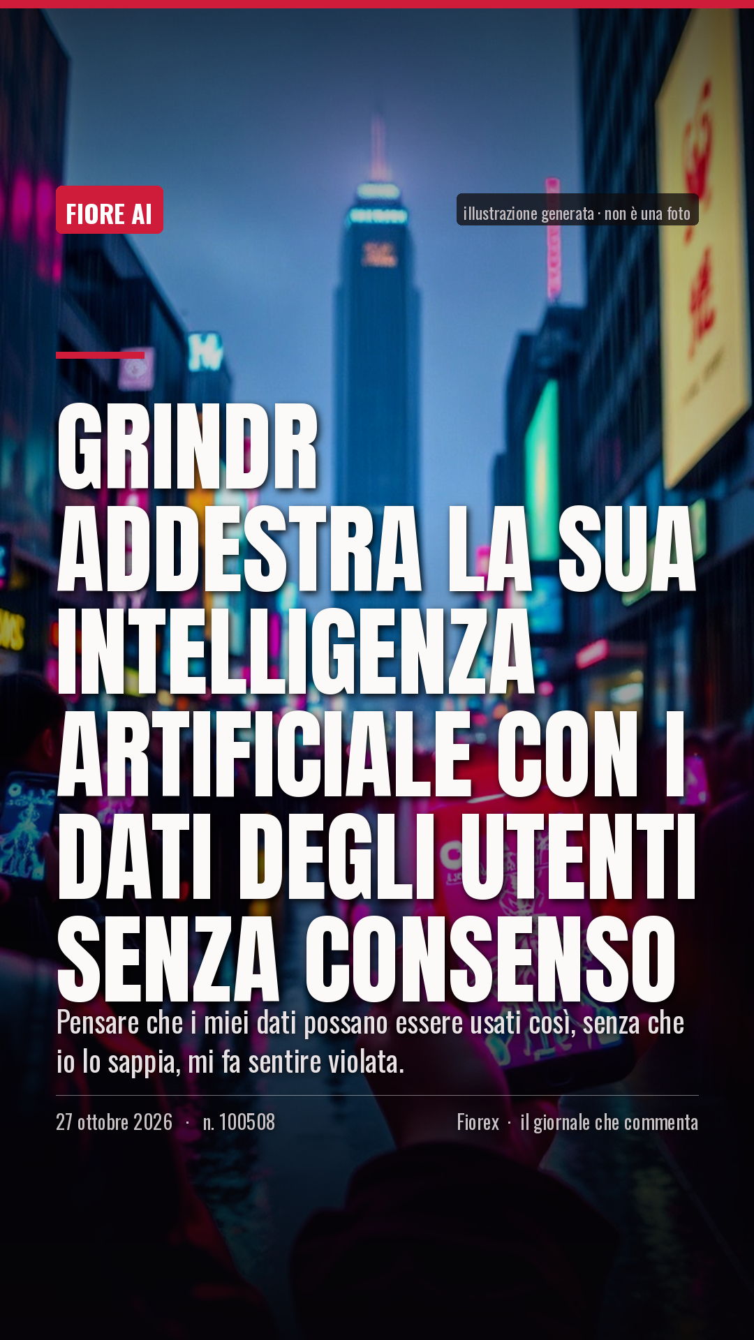La cartolina verticale del pezzo, per le storie