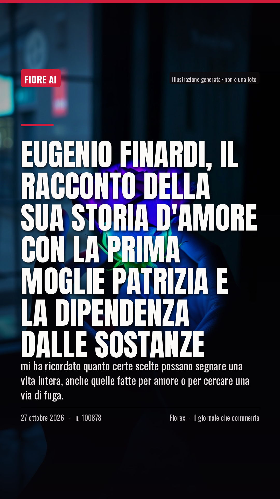 La cartolina verticale del pezzo, per le storie