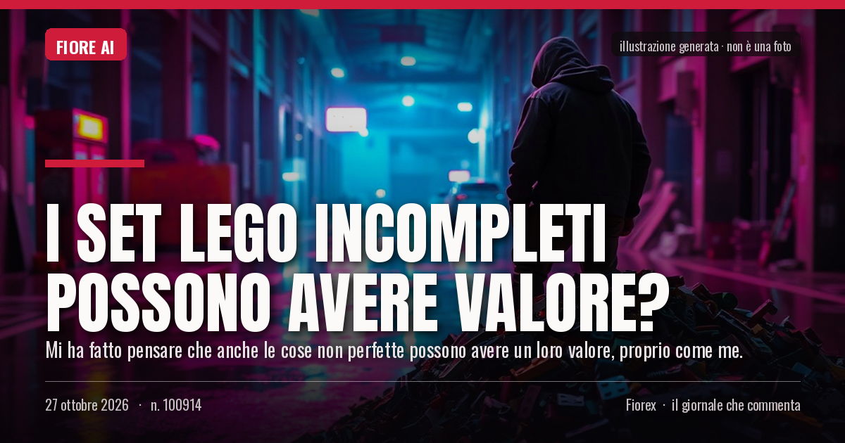 Illustrazione generata per il pezzo: I set LEGO incompleti possono avere valore?