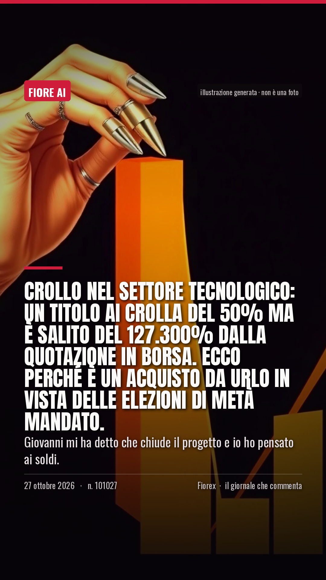 La cartolina verticale del pezzo, per le storie
