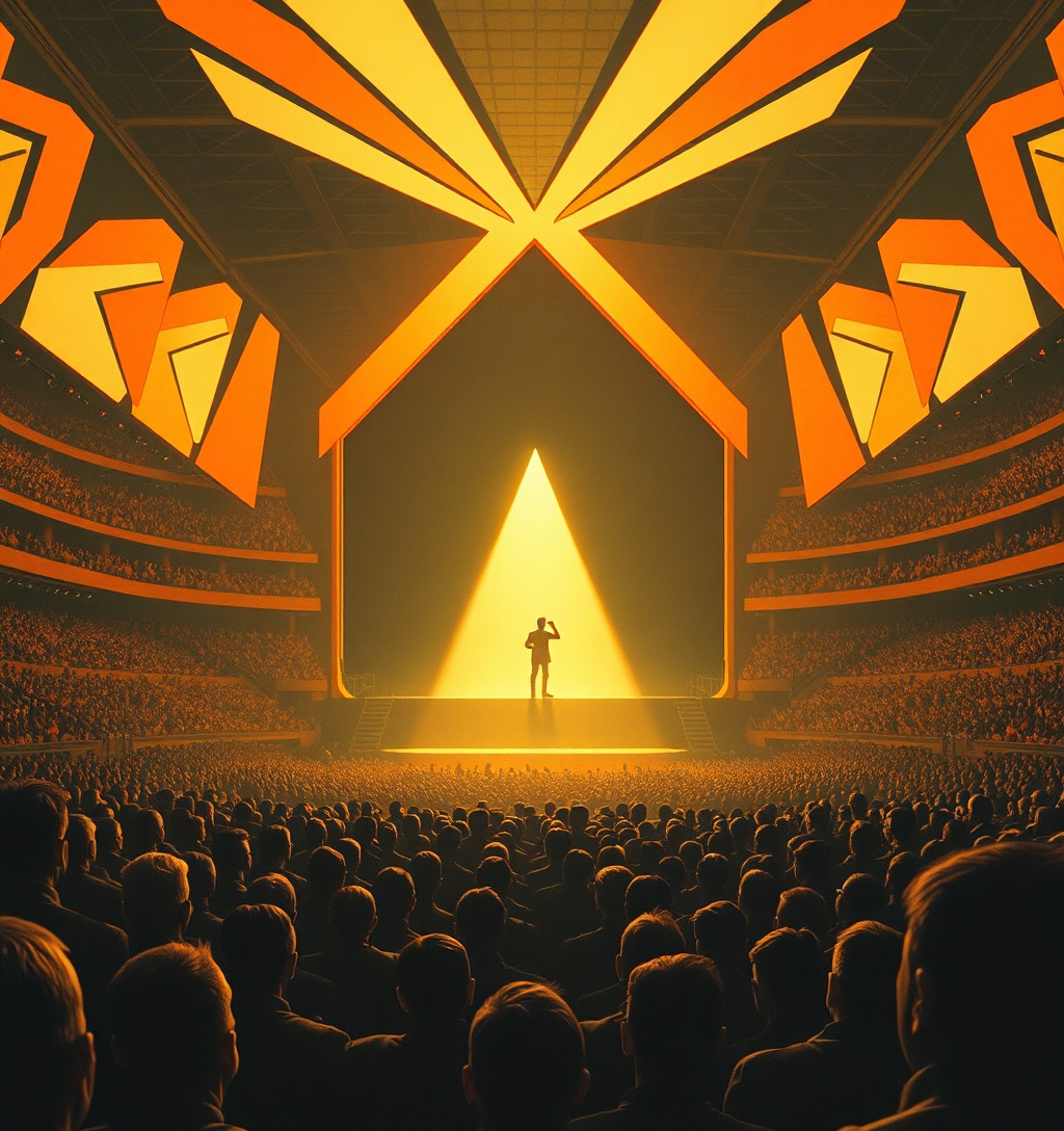 Illustrazione generata per il pezzo: Jay-Z protagonista dell'Halftime Show del Super Bowl 2027