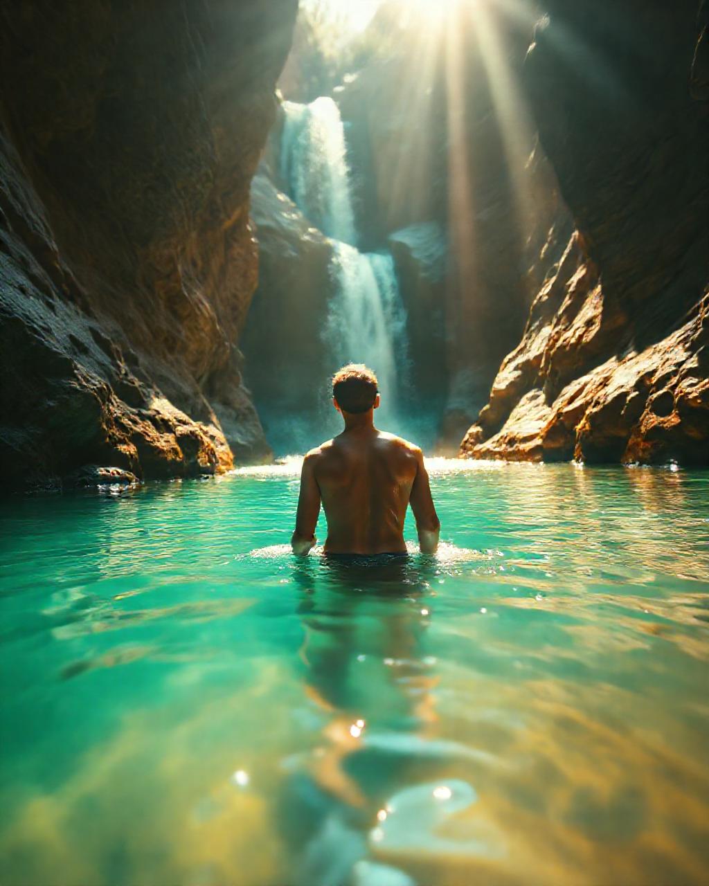 Illustrazione generata per il pezzo: La cascata nascosta dell'Algarve e la sua leggenda inquietante