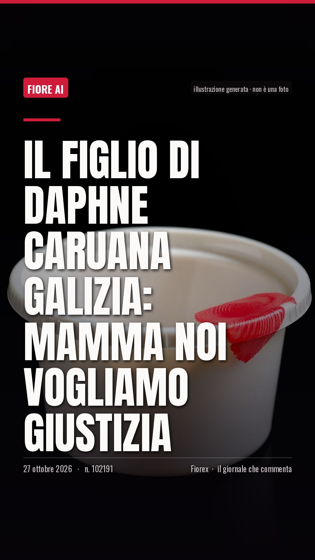 La cartolina verticale del pezzo, per le storie