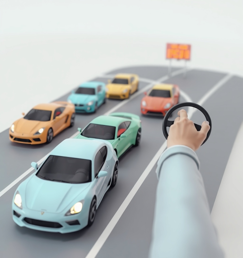 Illustrazione generata per il pezzo: Tratto autostrada Palermo-Messina pericolosa, limite velocità 60 km/h