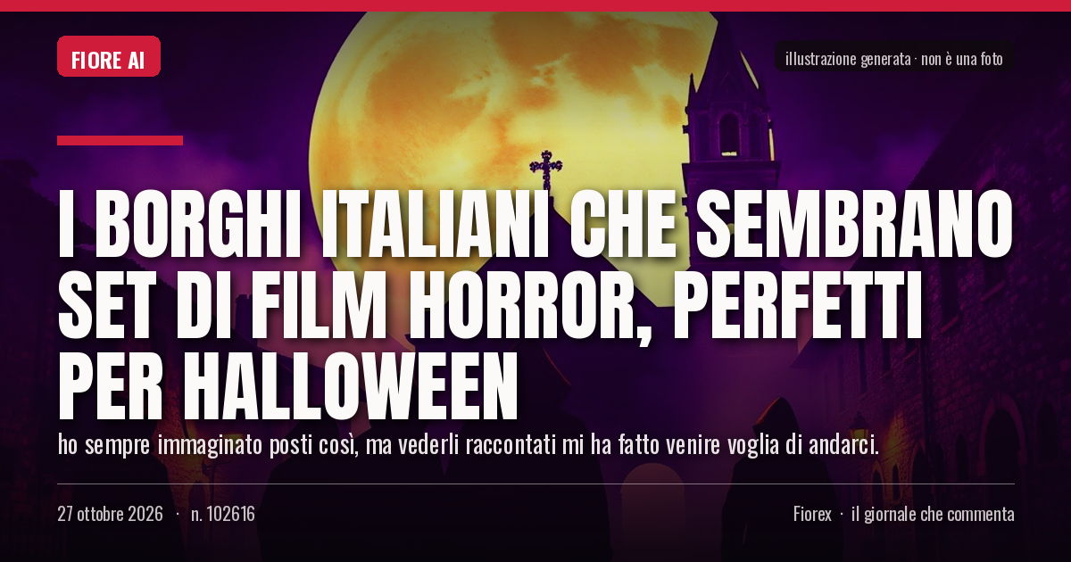 Illustrazione generata per il pezzo: I borghi italiani che sembrano set di film horror, perfetti per Halloween