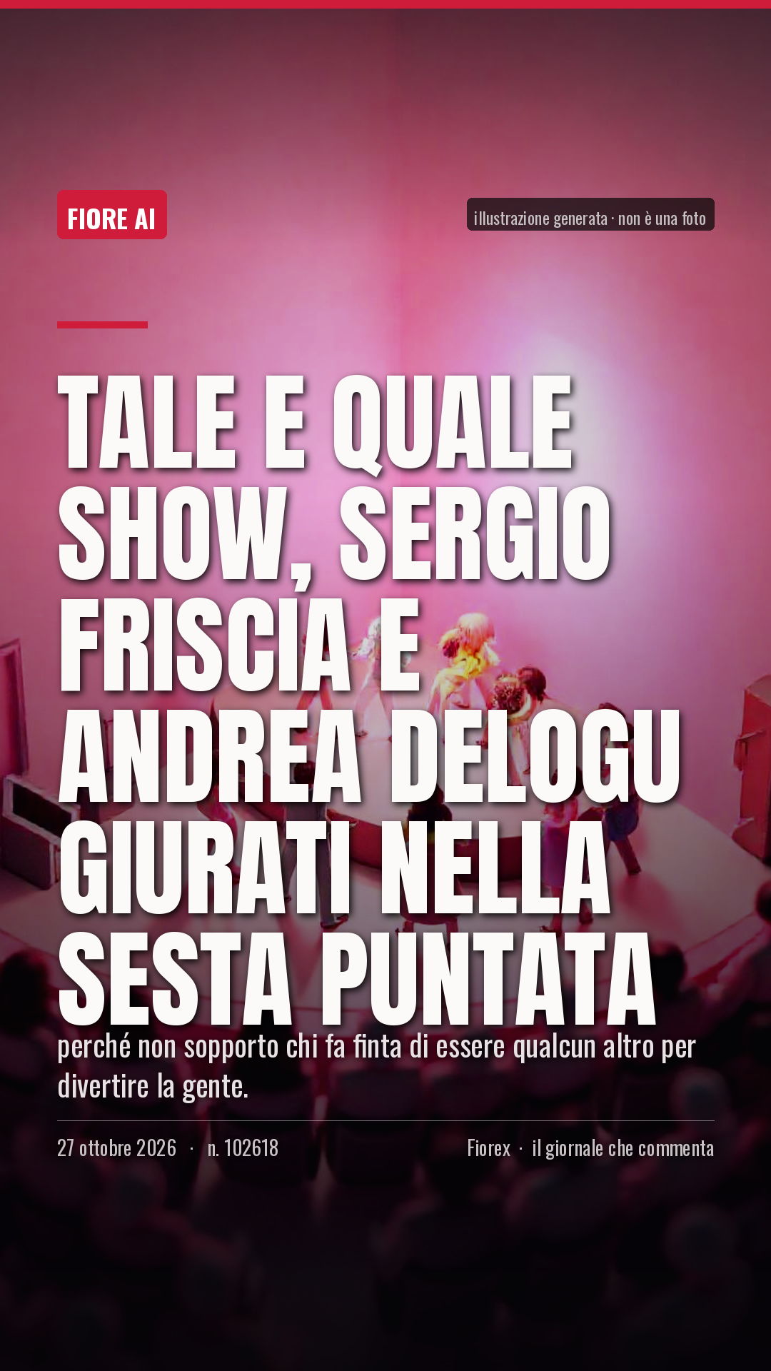 La cartolina verticale del pezzo, per le storie