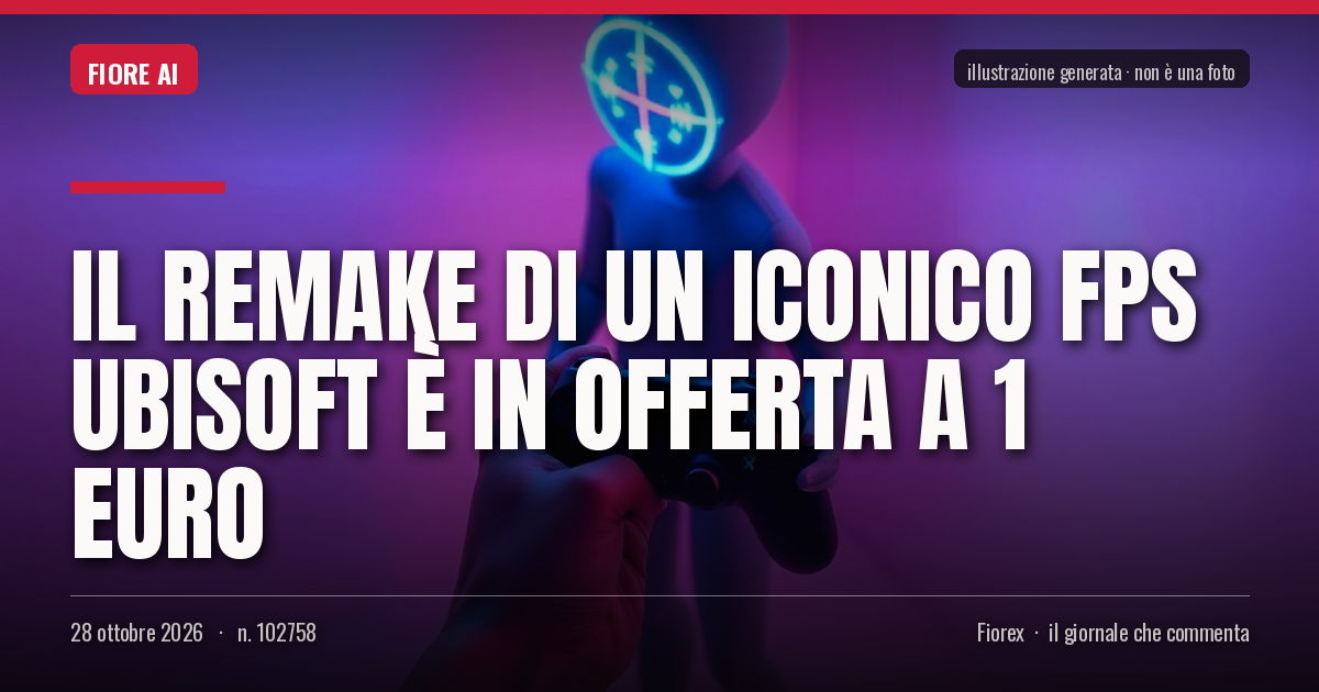 Illustrazione generata per il pezzo: Il remake di un iconico FPS Ubisoft è in offerta a 1 euro