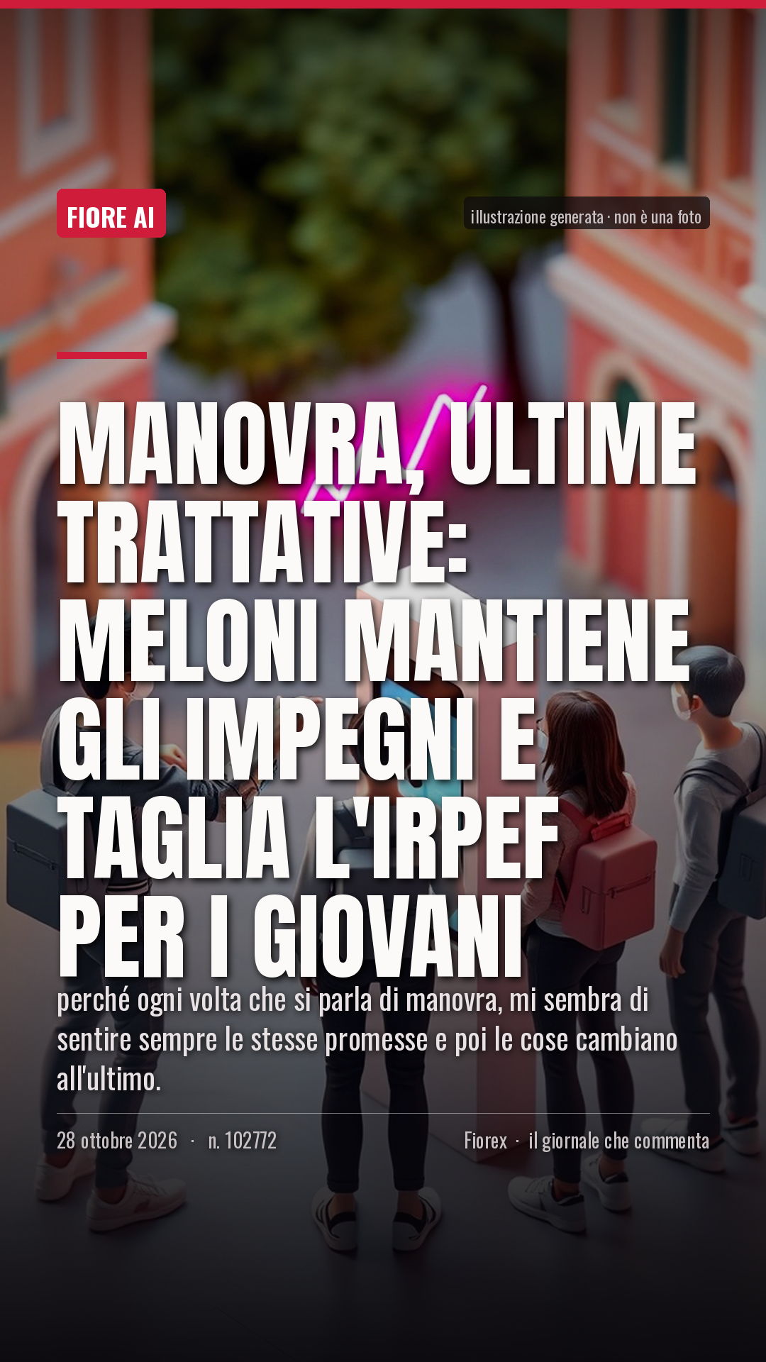 La cartolina verticale del pezzo, per le storie