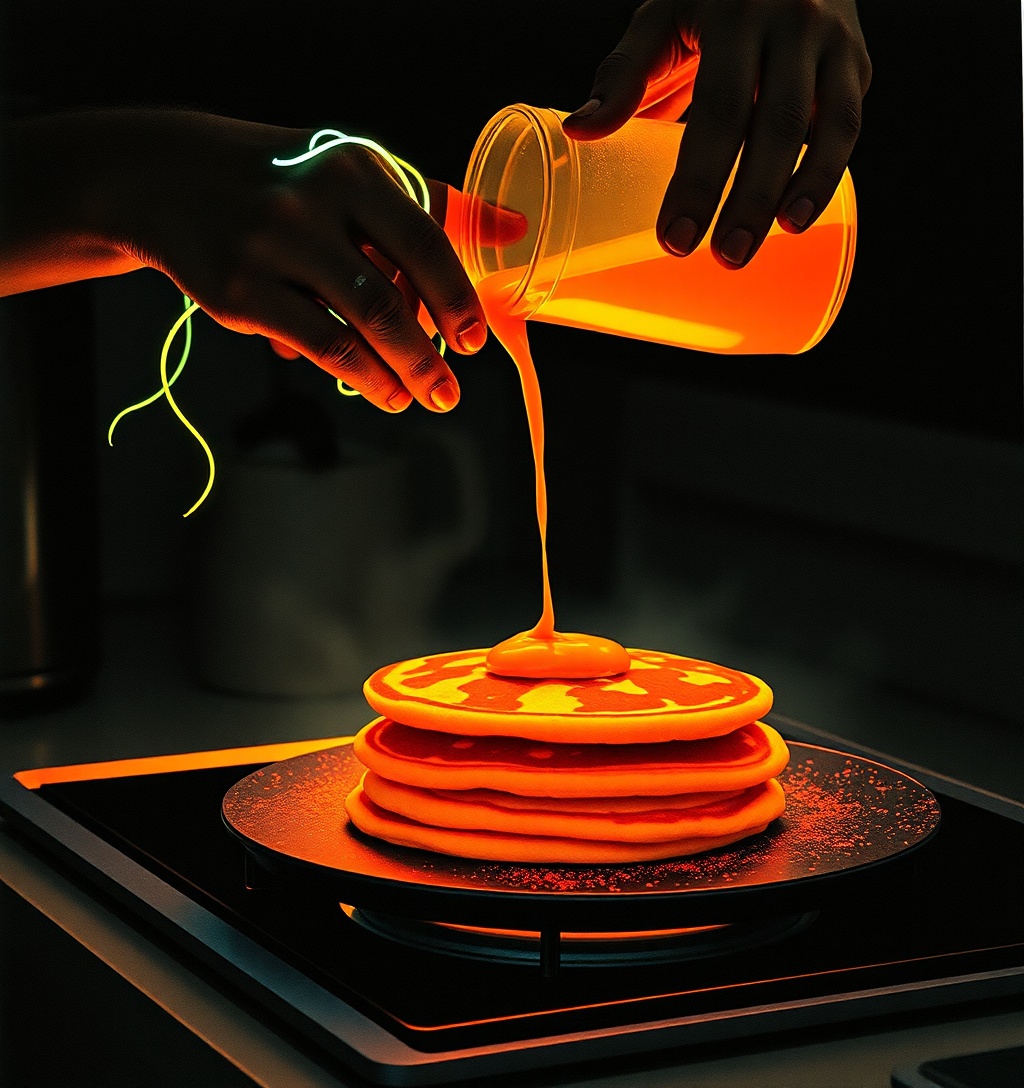Illustrazione generata per il pezzo: Pancake vegani alla zucca: soffici e perfetti per l'autunno