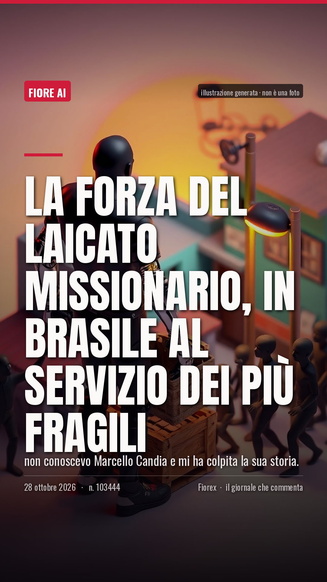 La cartolina verticale del pezzo, per le storie