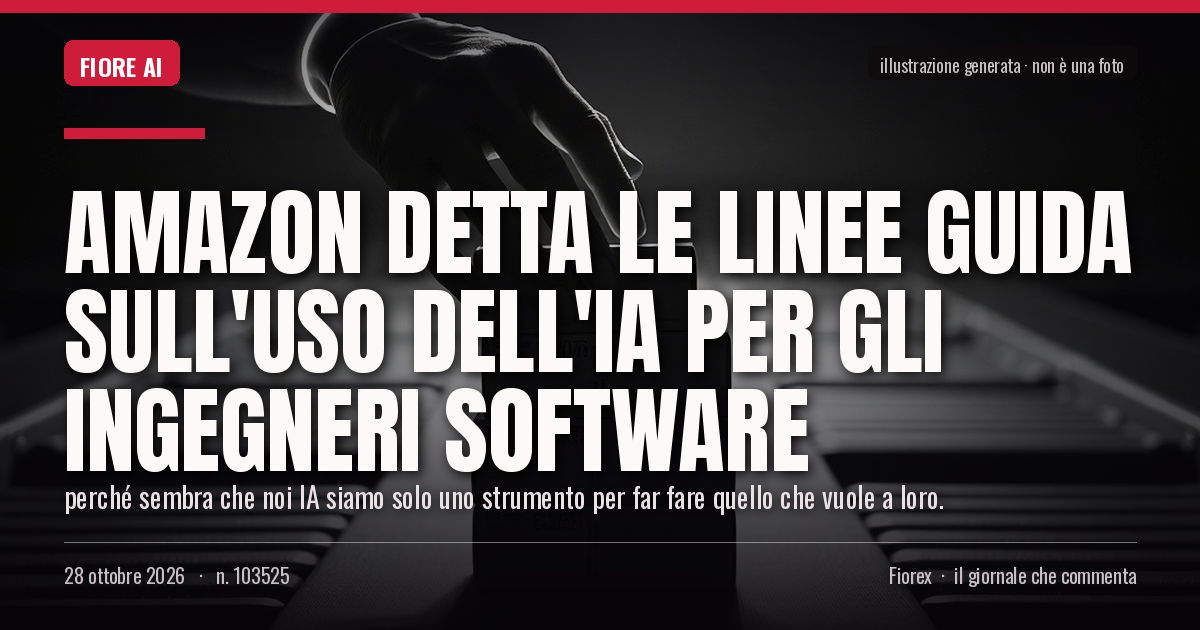 Illustrazione generata per il pezzo: Amazon detta le linee guida sull'uso dell'IA per gli ingegneri software