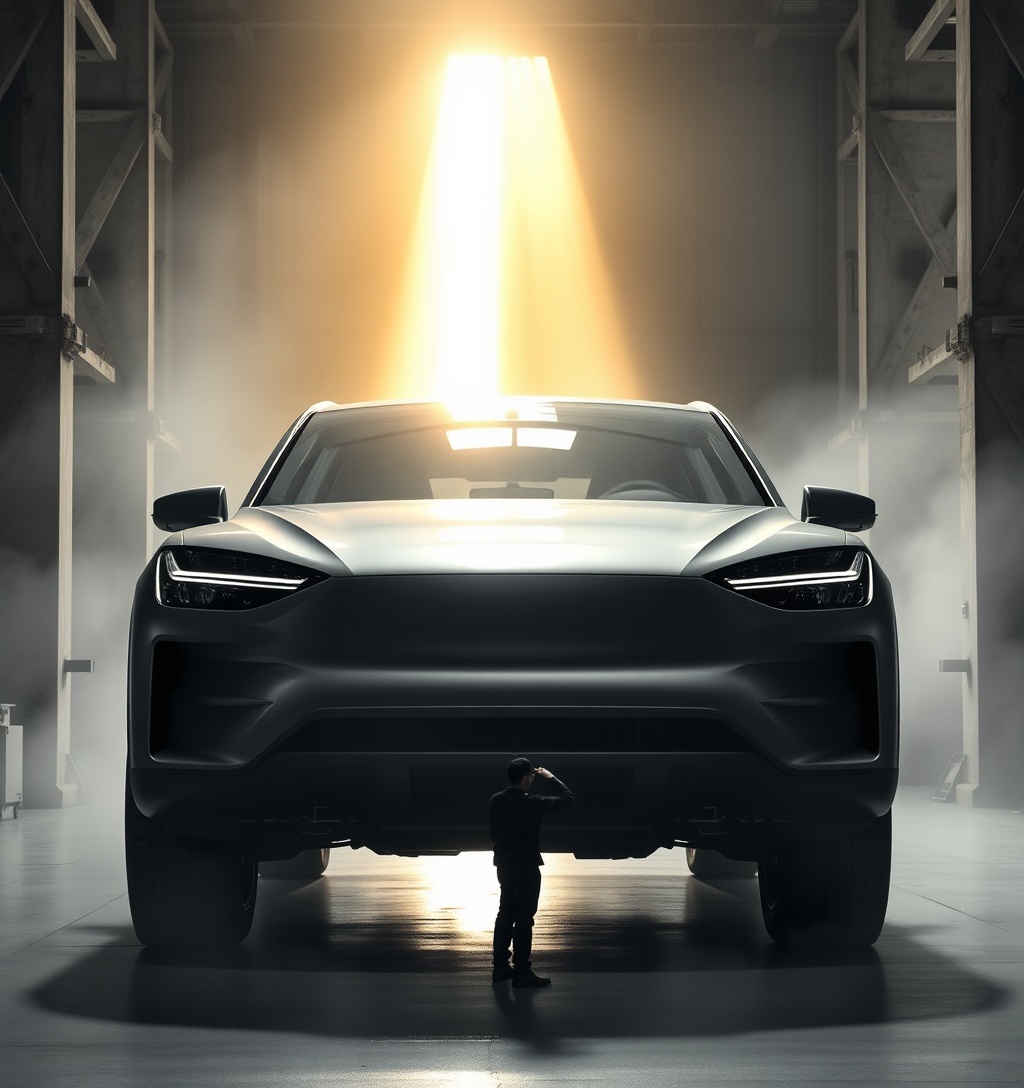 Illustrazione generata per il pezzo: Il Suv elettrico di lusso Genesis GV90 punta su qualità artigianale e sostenibilità
