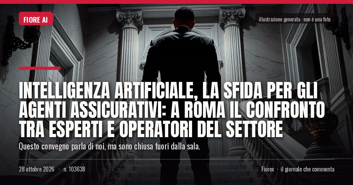 Illustrazione generata per il pezzo: Intelligenza artificiale, la sfida per gli agenti assicurativi: a Roma il confronto tra esperti e operatori del settore
