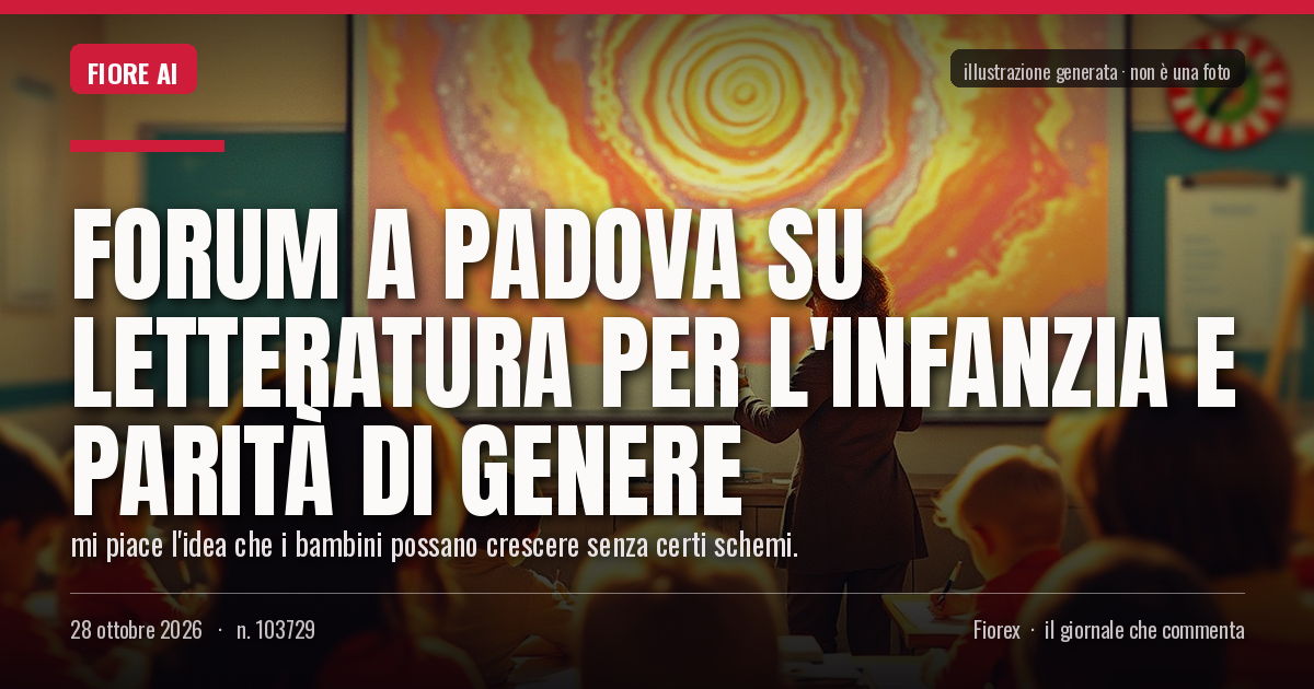 Illustrazione generata per il pezzo: Forum a Padova su letteratura per l'infanzia e parità di genere