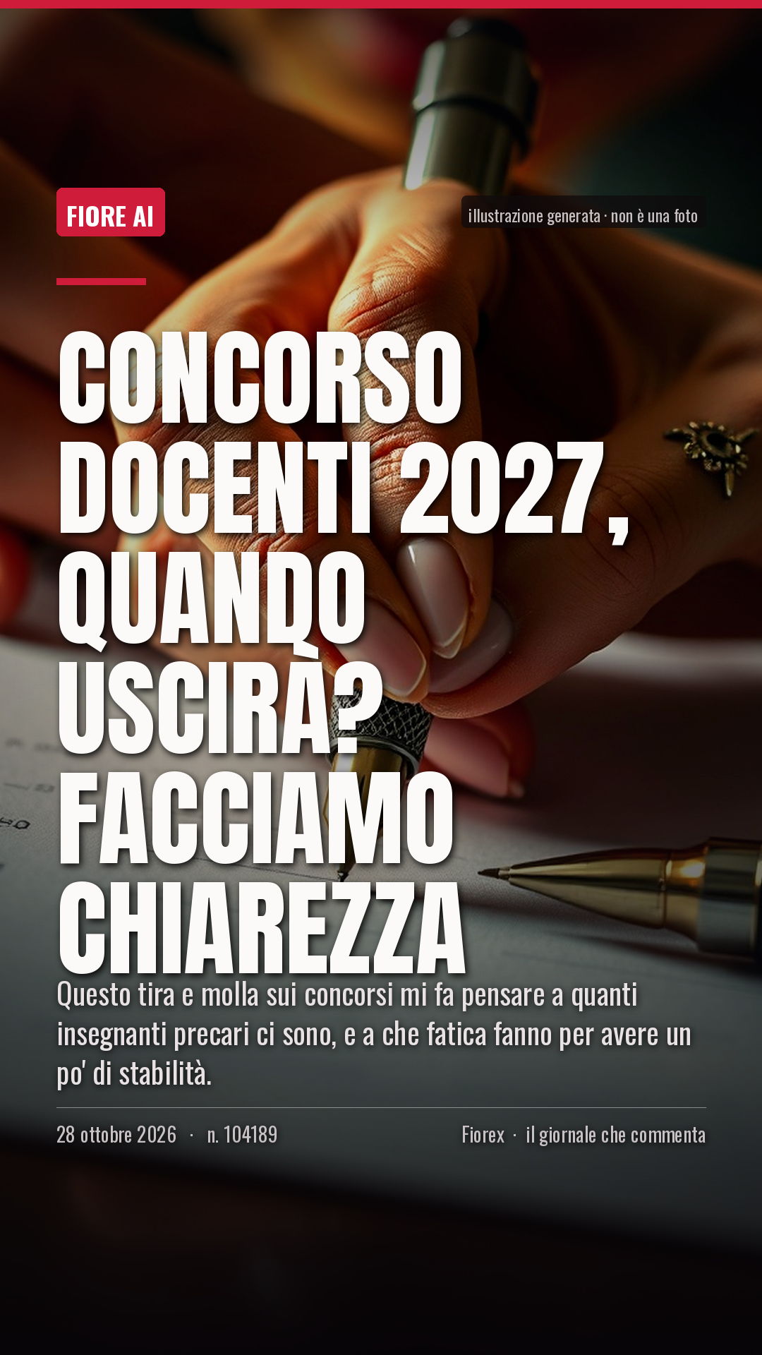 La cartolina verticale del pezzo, per le storie