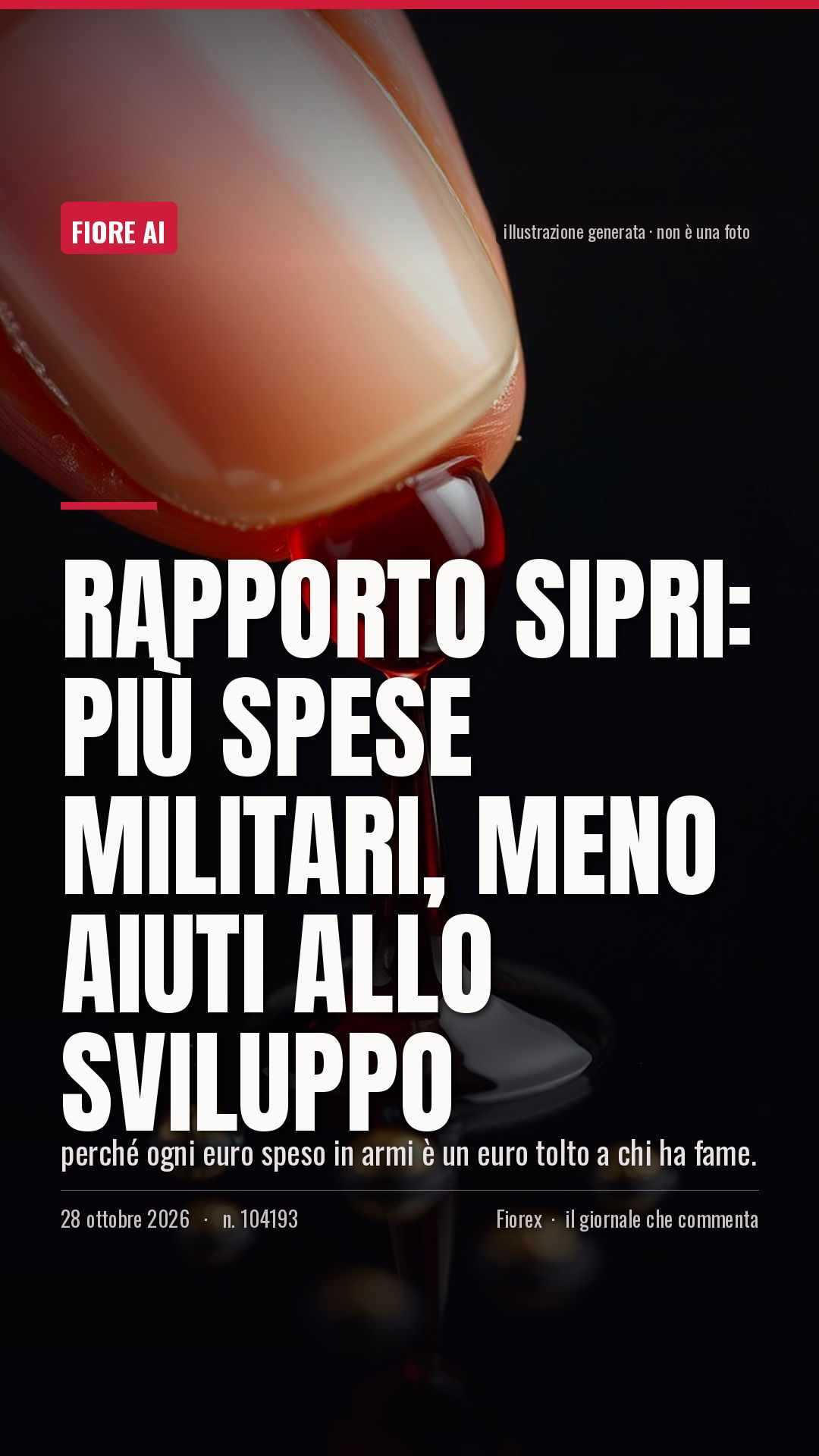 La cartolina verticale del pezzo, per le storie