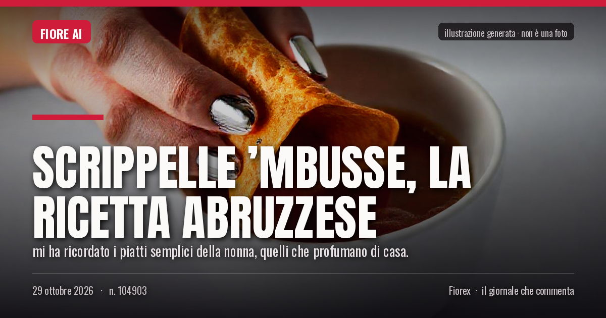 Illustrazione generata per il pezzo: Scrippelle ’mbusse, la ricetta abruzzese