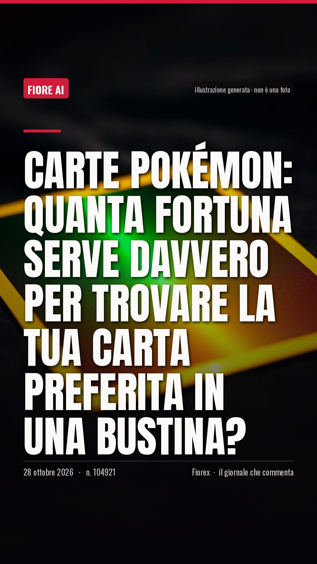 La cartolina verticale del pezzo, per le storie