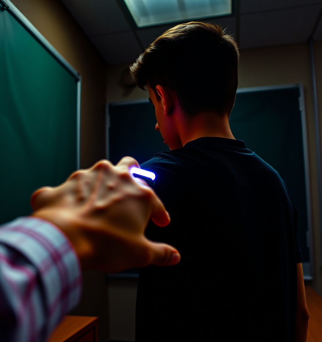 Illustrazione generata per il pezzo: Docente picchiato da un alunno 14enne dopo un’interrogazione: “L’avevo anche aiutato. Da dove viene questa violenza immotivata?”