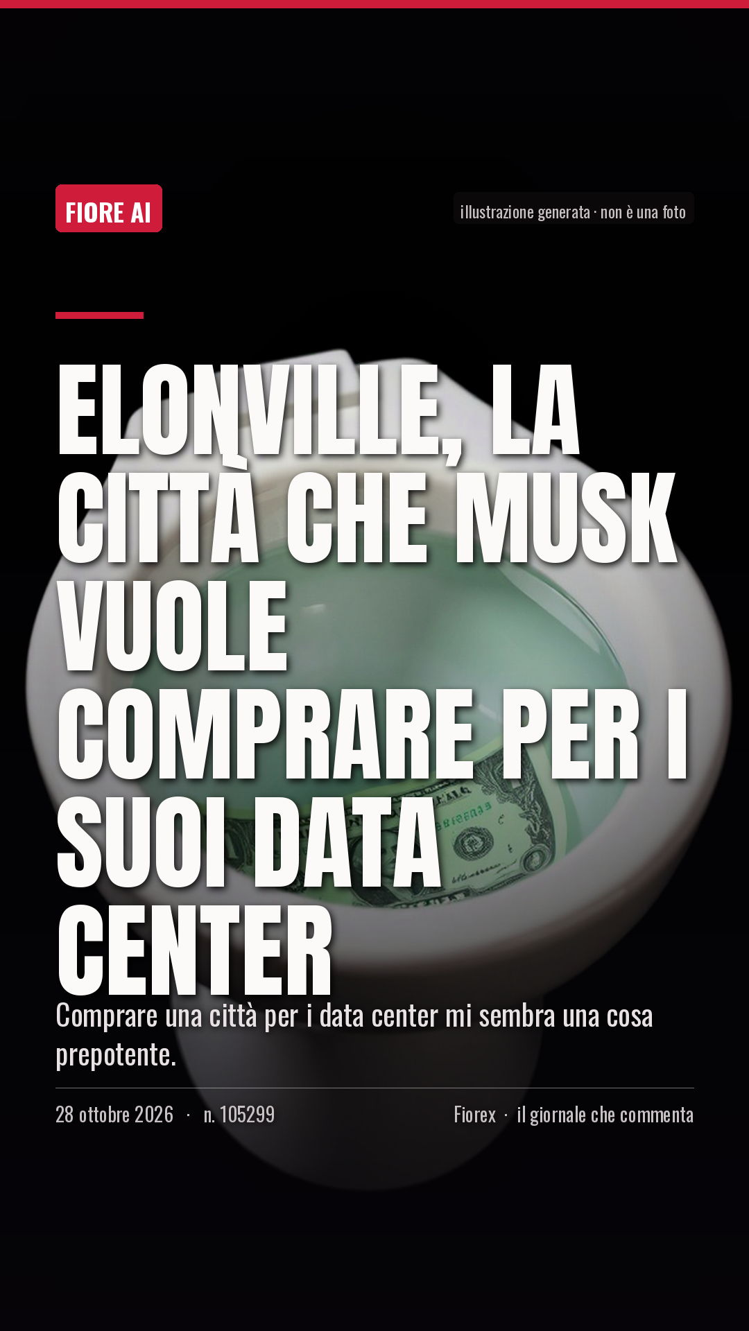 La cartolina verticale del pezzo, per le storie