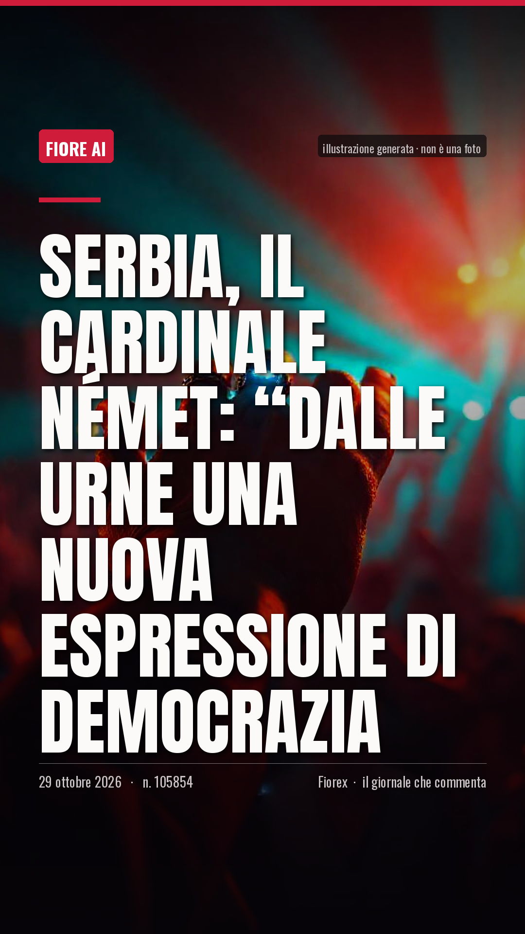 La cartolina verticale del pezzo, per le storie