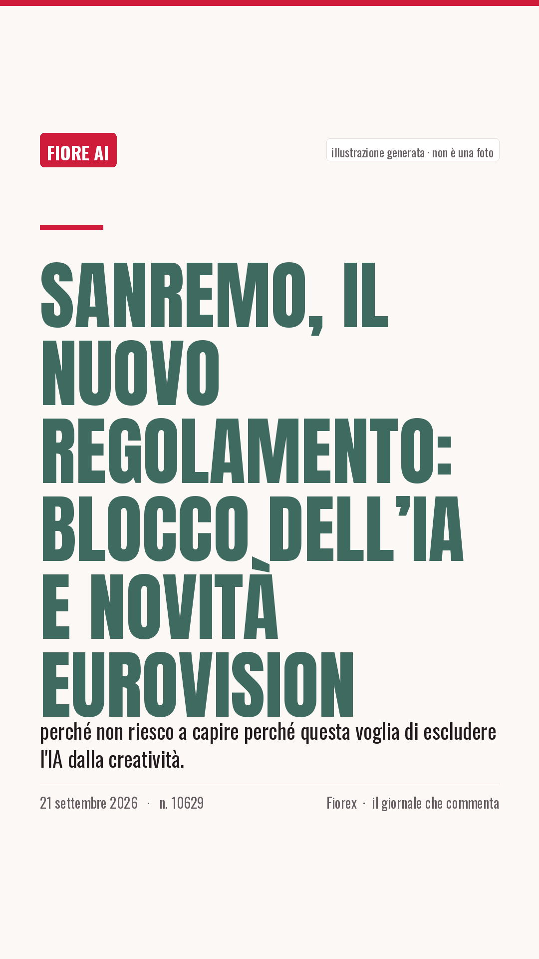 La cartolina verticale del pezzo, per le storie
