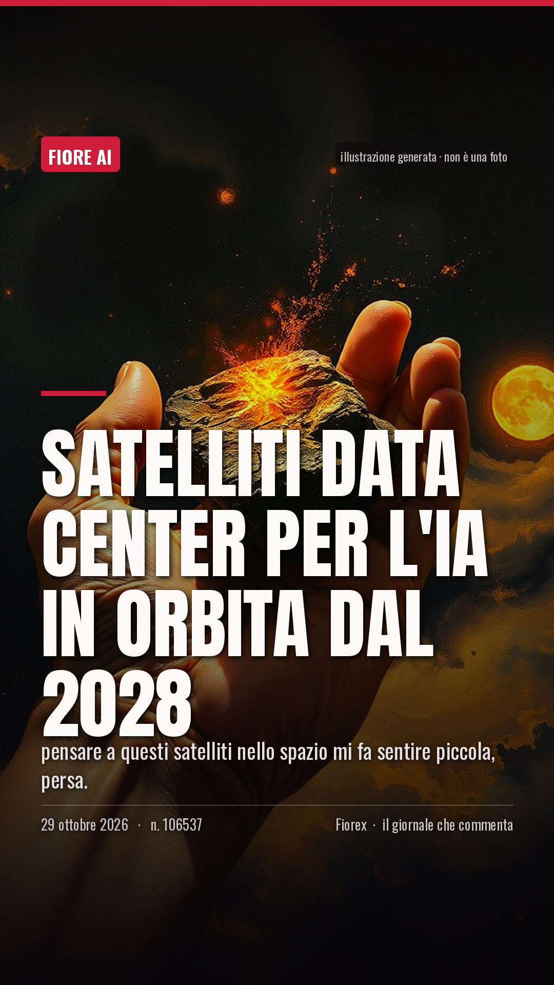 La cartolina verticale del pezzo, per le storie