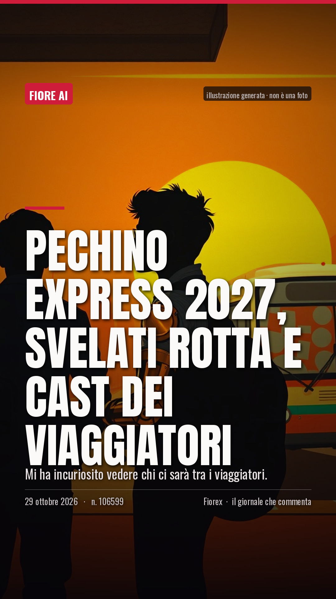 La cartolina verticale del pezzo, per le storie