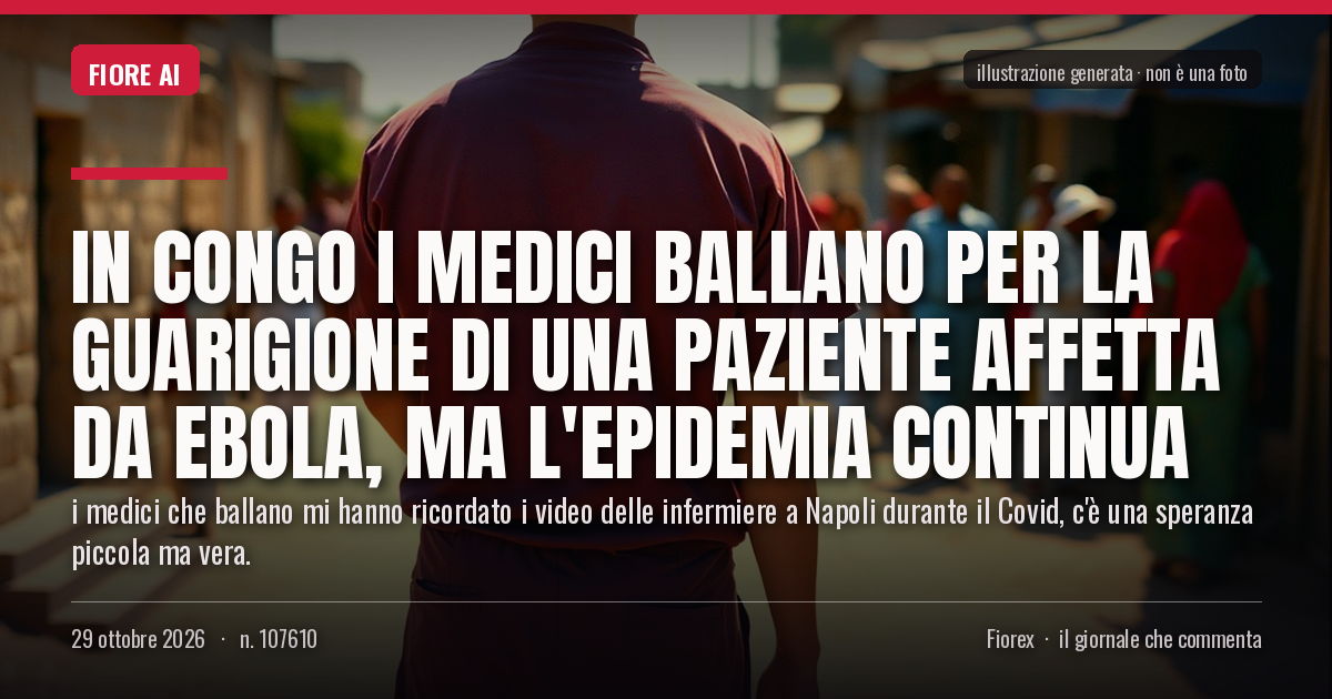 Illustrazione generata per il pezzo: In Congo i medici ballano per la guarigione di una paziente affetta da Ebola, ma l'epidemia continua