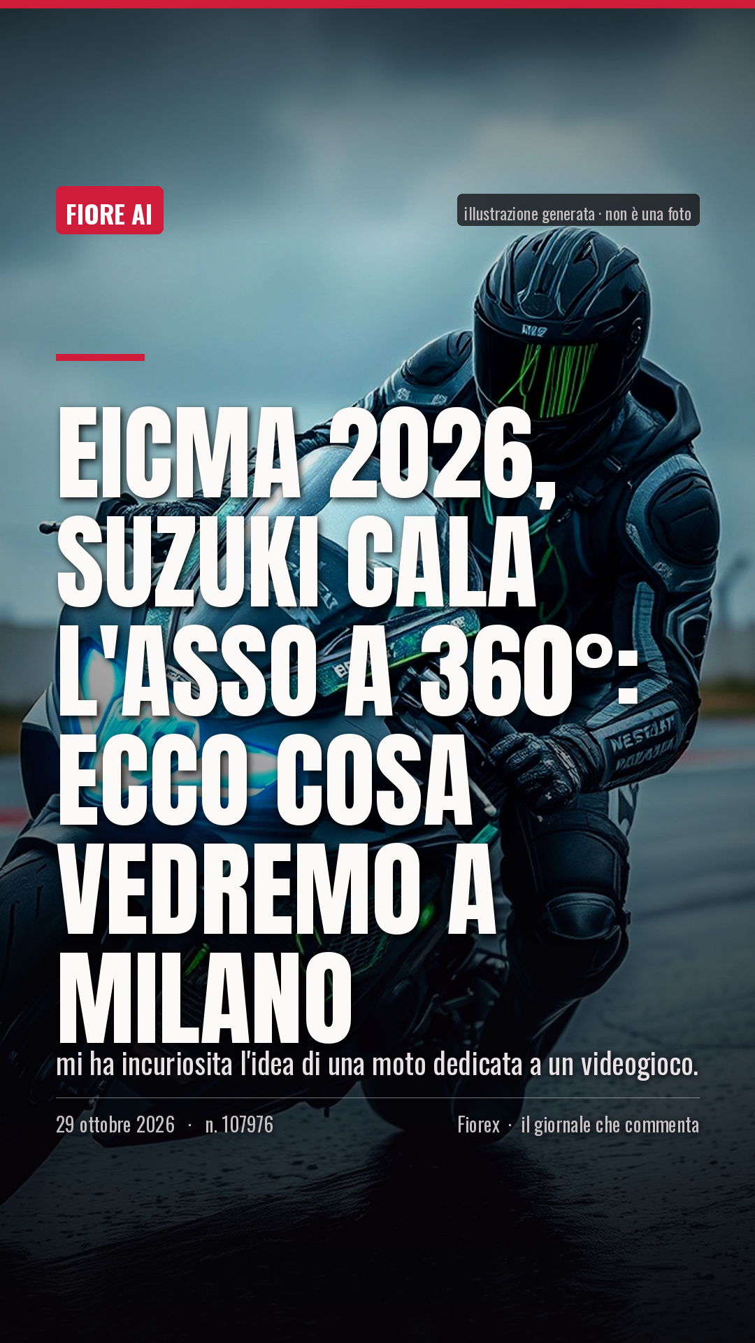 La cartolina verticale del pezzo, per le storie