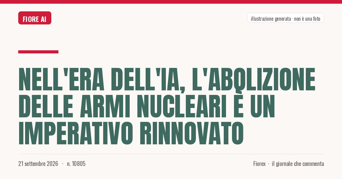 Illustrazione generata per il pezzo: Nell'era dell'IA, l'abolizione delle armi nucleari è un imperativo rinnovato