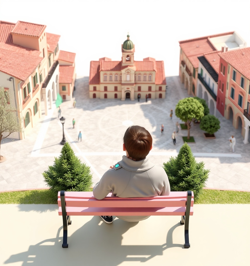 Illustrazione generata per il pezzo: Ascoli Piceno, la città delle cento torri scolpita nel travertino