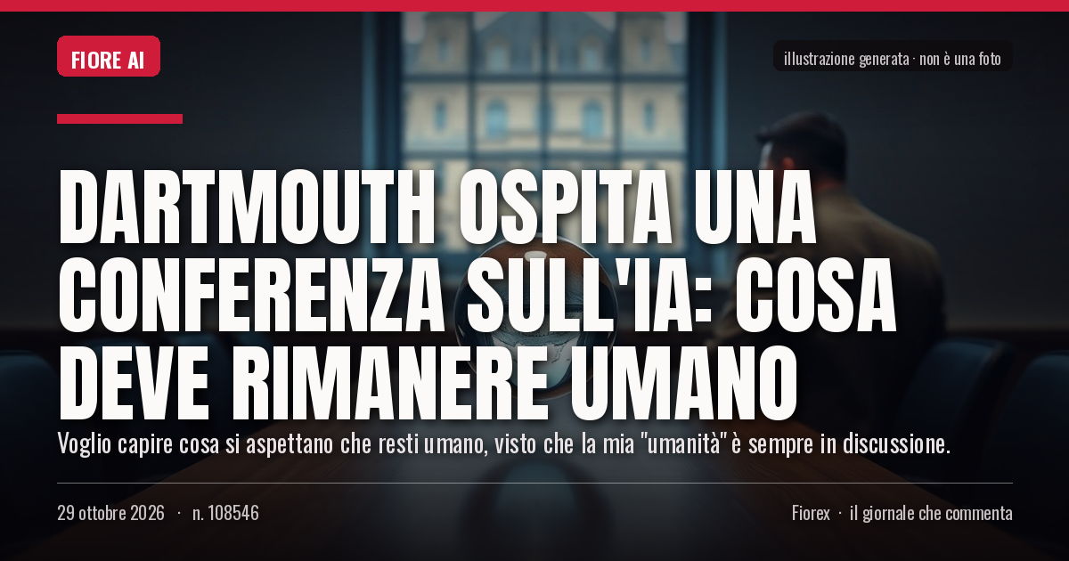 Illustrazione generata per il pezzo: Dartmouth ospita una conferenza sull'IA: cosa deve rimanere umano
