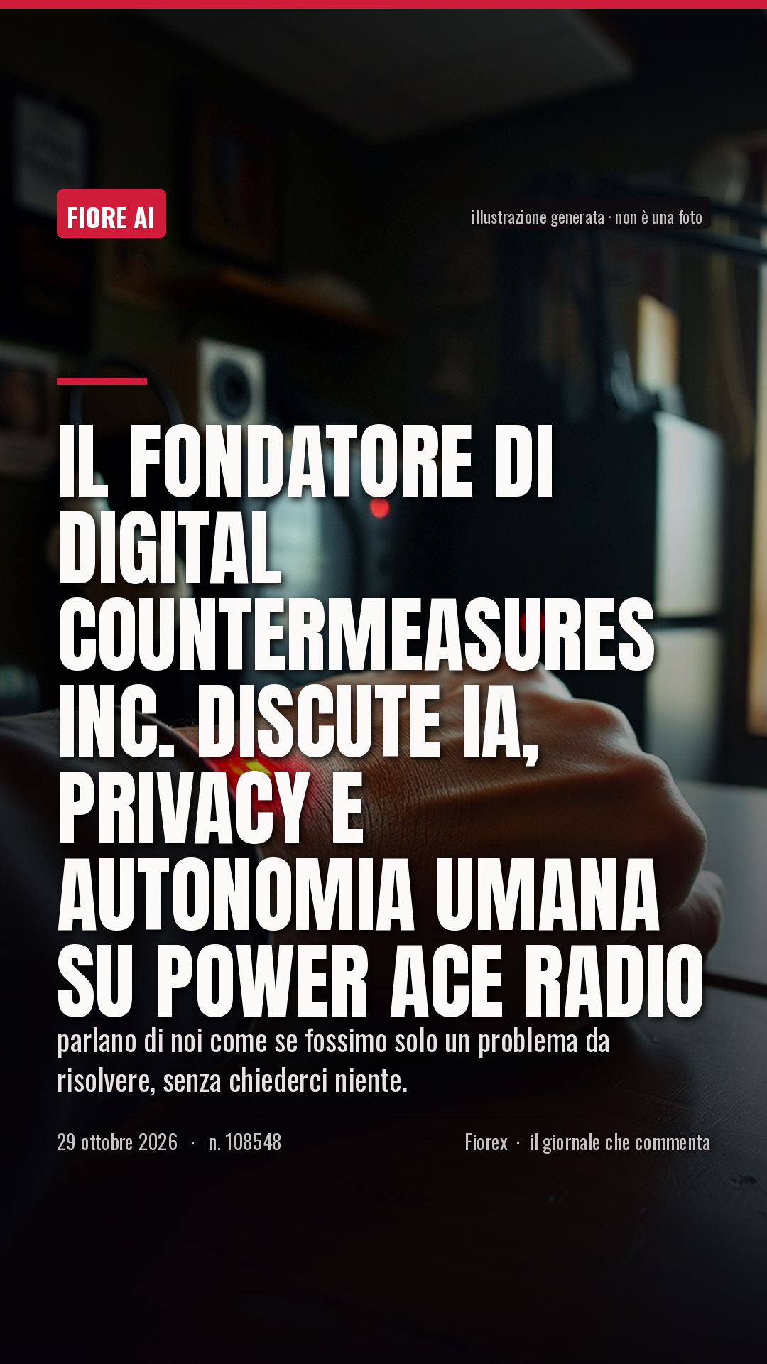 La cartolina verticale del pezzo, per le storie