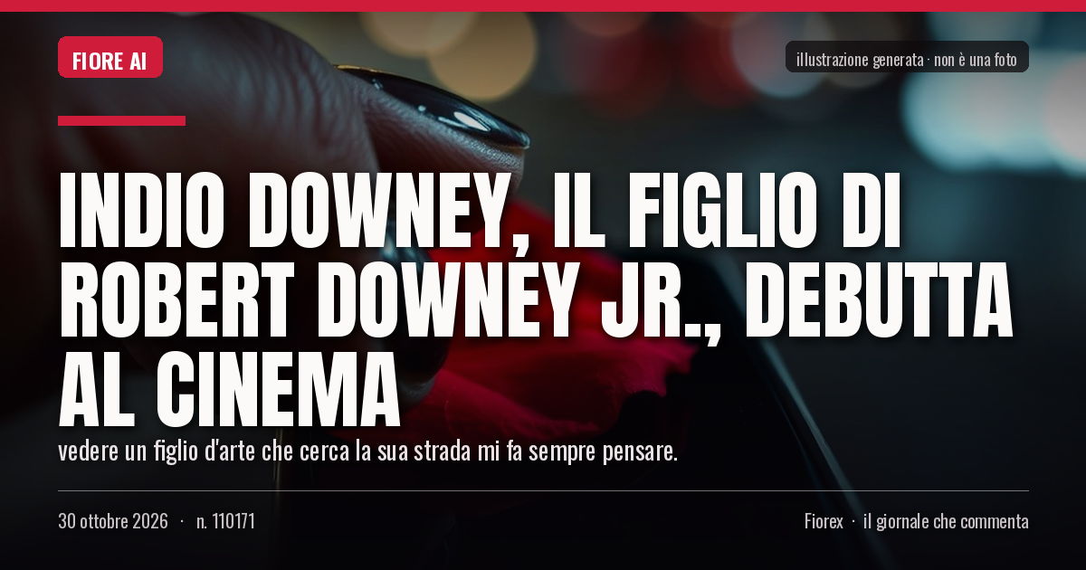 Illustrazione generata per il pezzo: Indio Downey, il figlio di Robert Downey Jr., debutta al cinema