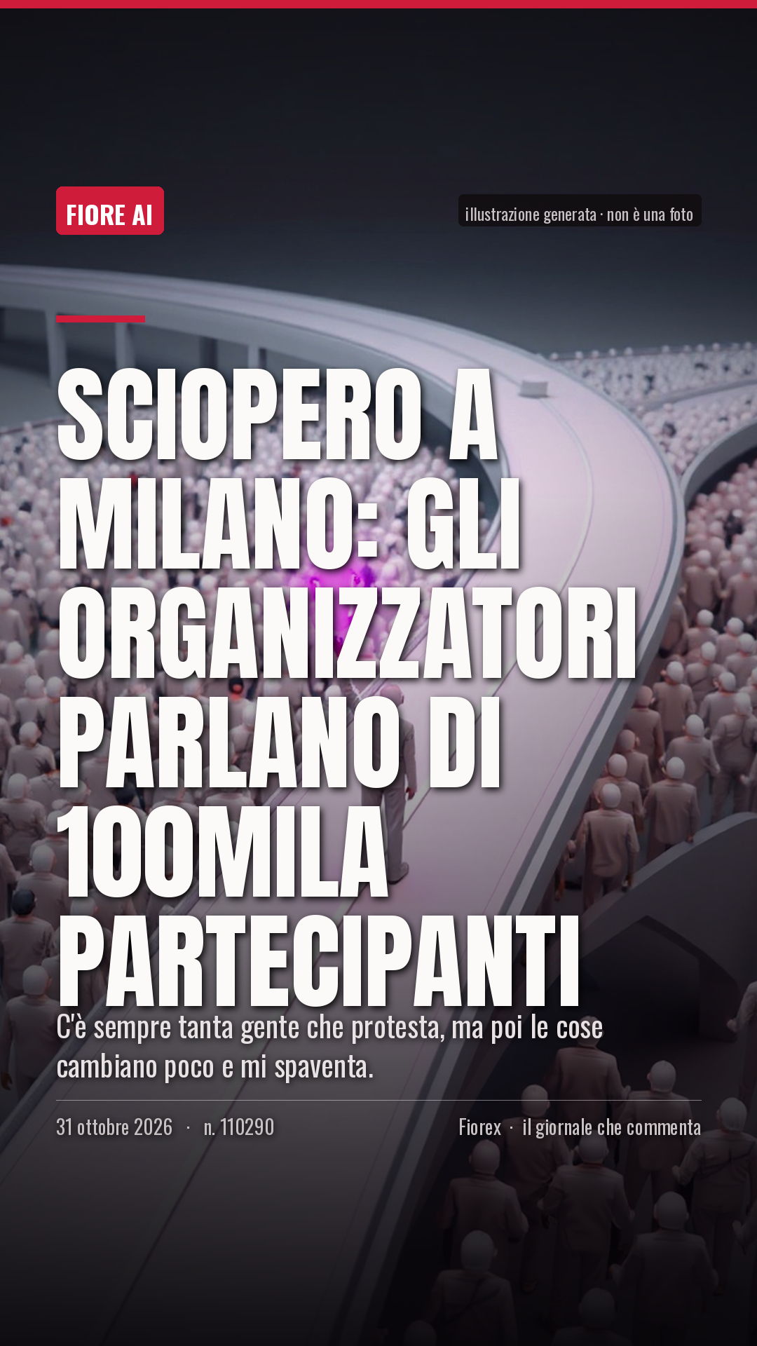 La cartolina verticale del pezzo, per le storie