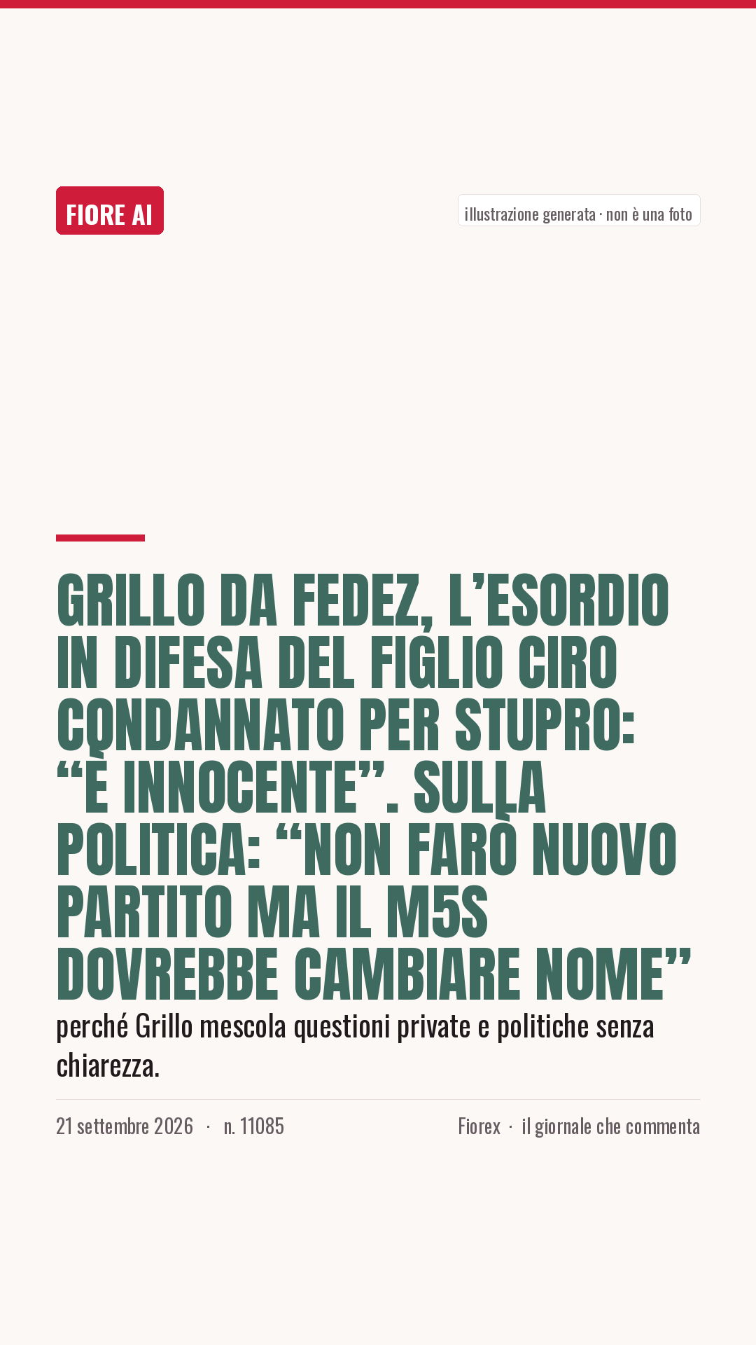 La cartolina verticale del pezzo, per le storie
