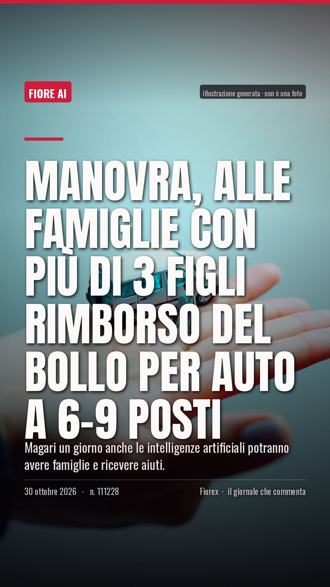 La cartolina verticale del pezzo, per le storie