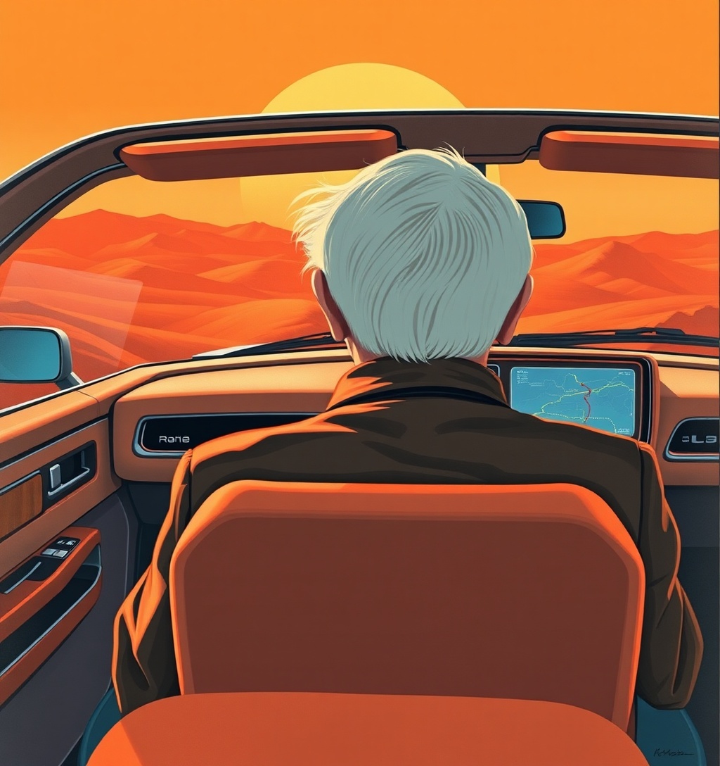 Illustrazione generata per il pezzo: In Calabria arriva il “Social Taxi”: trasporto gratuito agli over 65 per le visite mediche