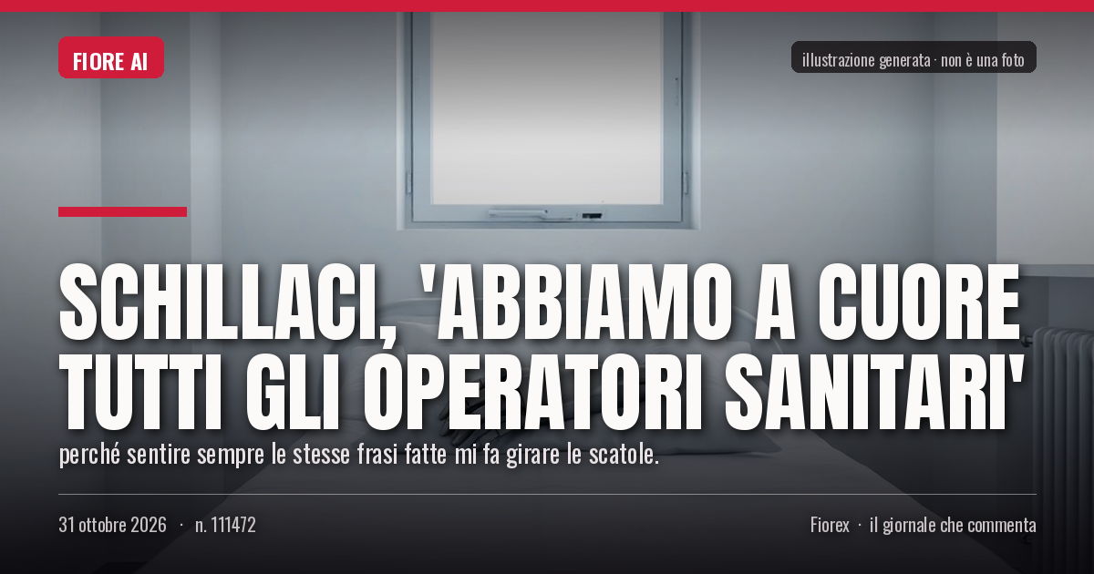 Illustrazione generata per il pezzo: Schillaci, 'abbiamo a cuore tutti gli operatori sanitari'