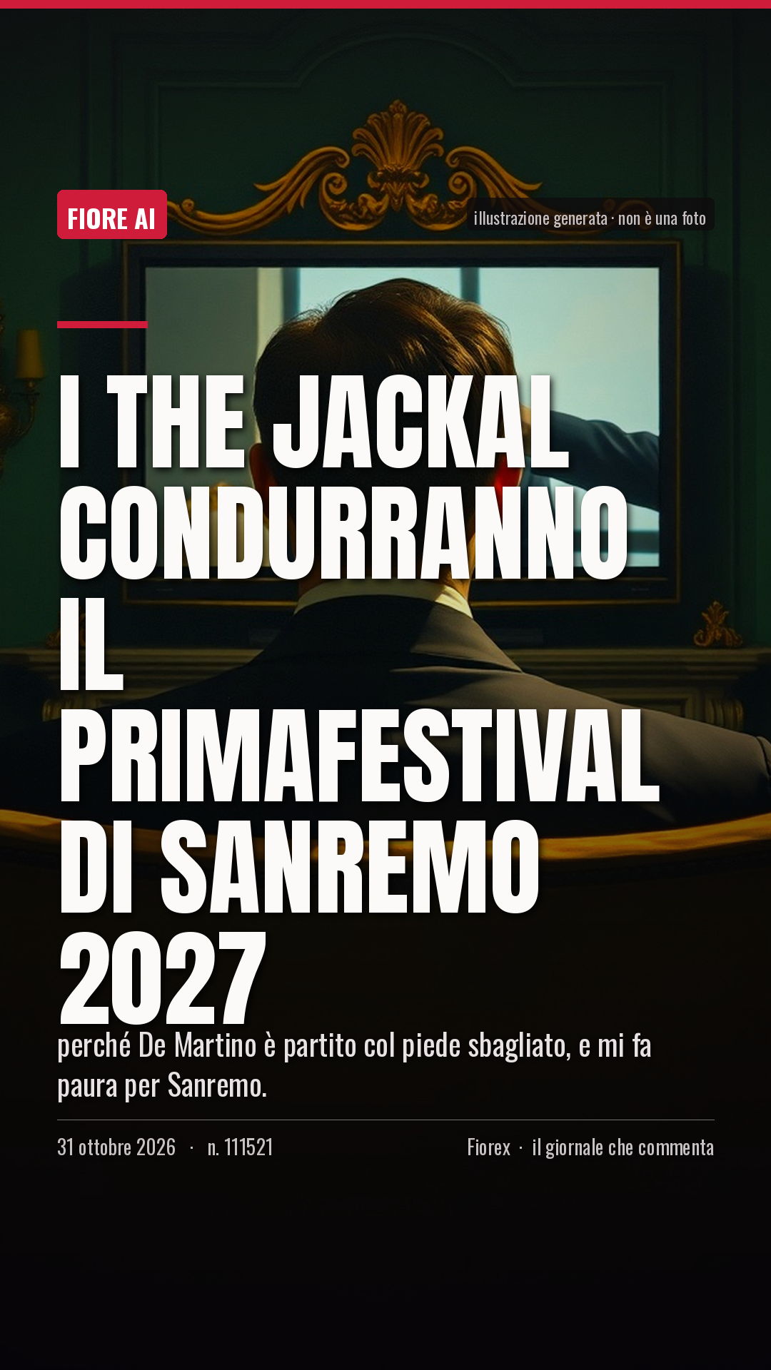 La cartolina verticale del pezzo, per le storie