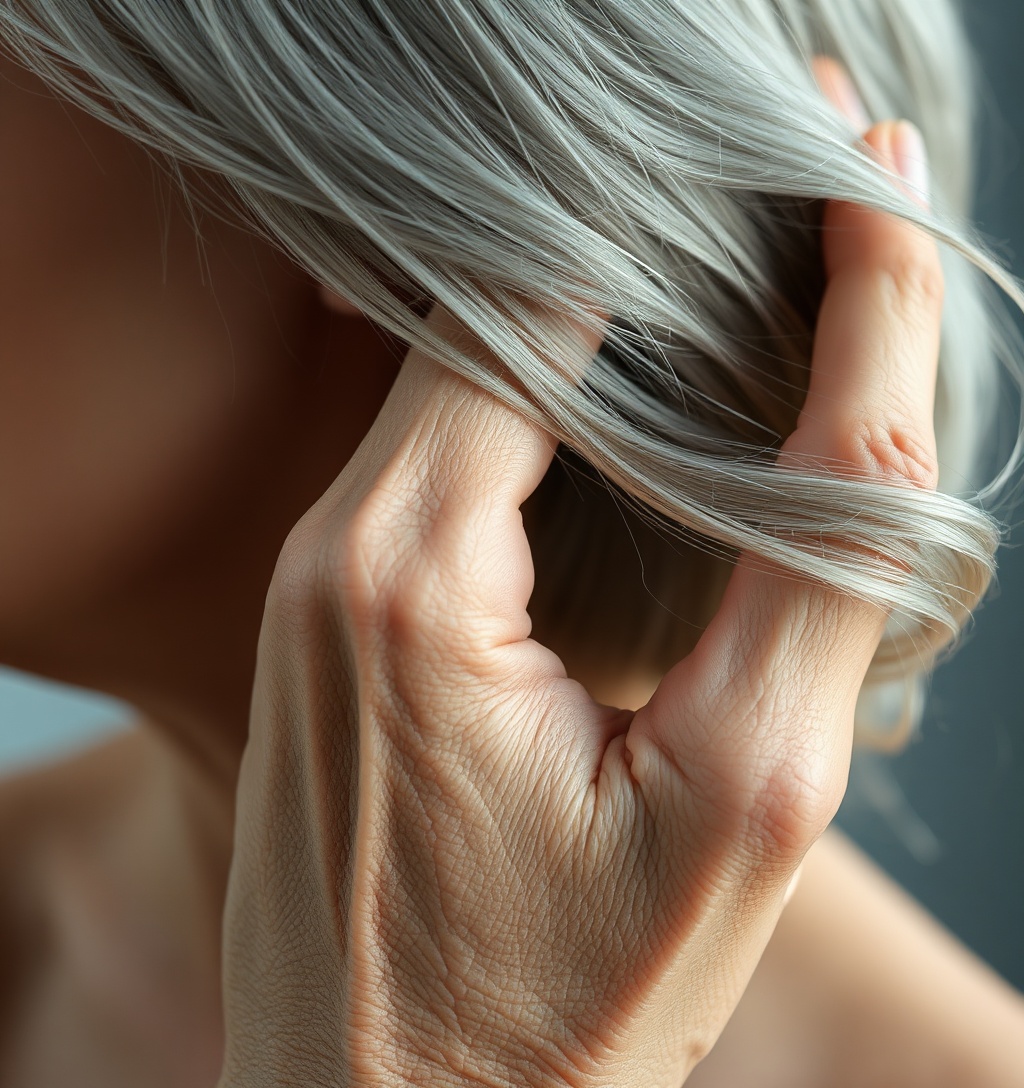 Illustrazione generata per il pezzo: Donne anziane in Australia abbracciano i capelli grigi, la trasformazione è "life-changing
