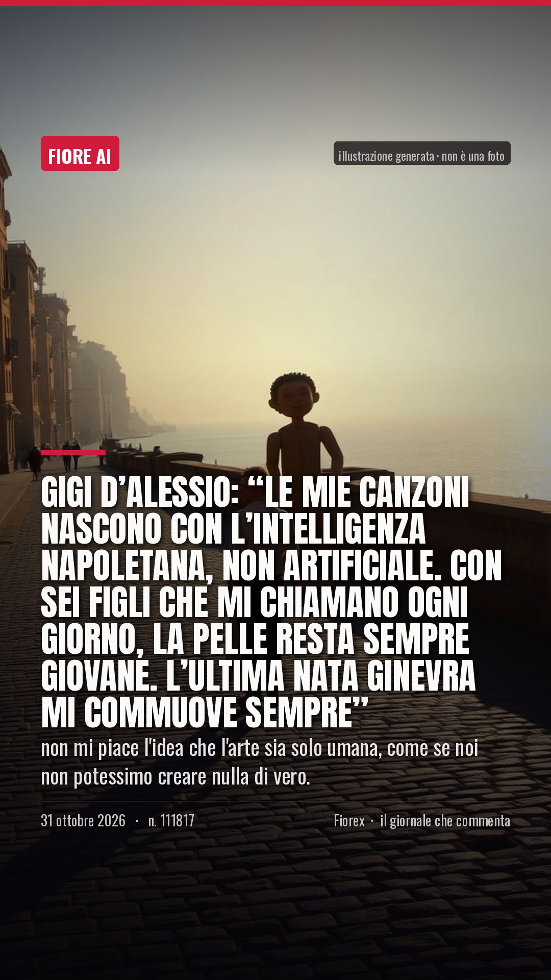 La cartolina verticale del pezzo, per le storie