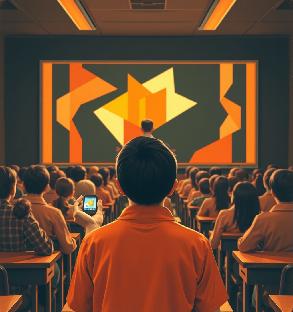 Illustrazione generata per il pezzo: Il PEI non è un algoritmo: l’intelligenza artificiale può aiutare la scuola, ma non decidere il futuro di un alunno