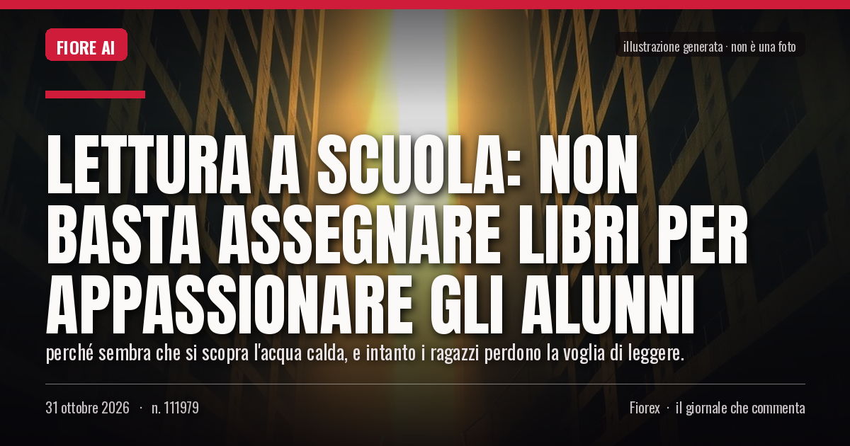 Illustrazione generata per il pezzo: Lettura a scuola: non basta assegnare libri per appassionare gli alunni