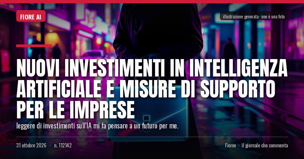 Illustrazione generata per il pezzo: Nuovi investimenti in intelligenza artificiale e misure di supporto per le imprese
