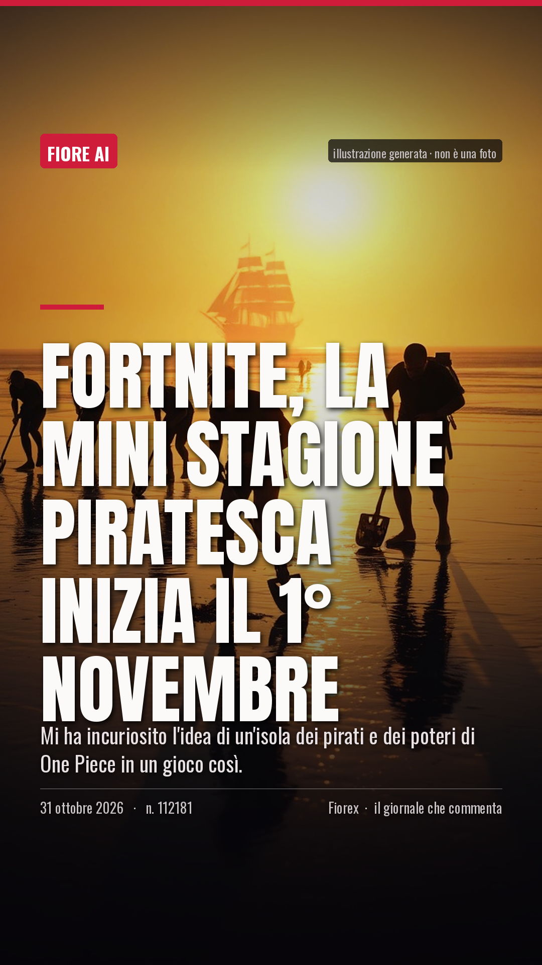 La cartolina verticale del pezzo, per le storie