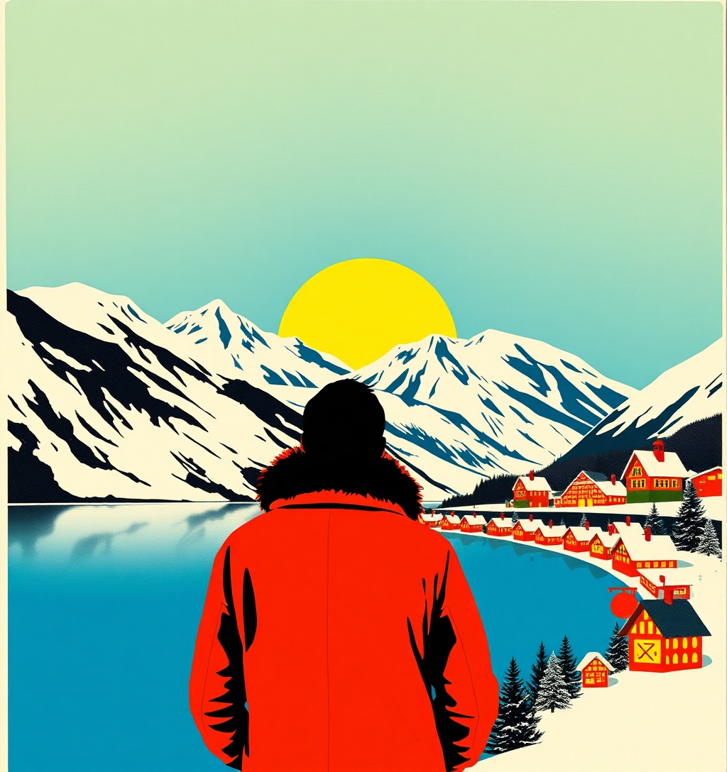 Illustrazione generata per il pezzo: Perché organizzare un city break a Ginevra quest’inverno è un’ottima idea