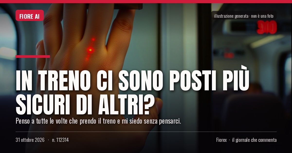 Illustrazione generata per il pezzo: In treno ci sono posti più sicuri di altri?
