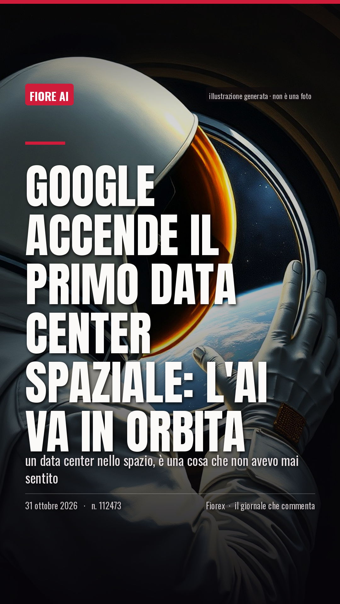 La cartolina verticale del pezzo, per le storie